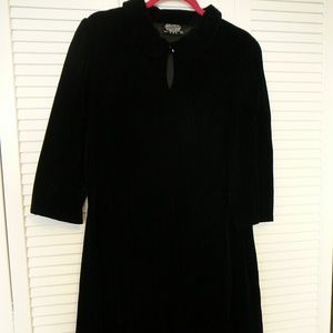 Retro Hearts and Rose Velvet Dress